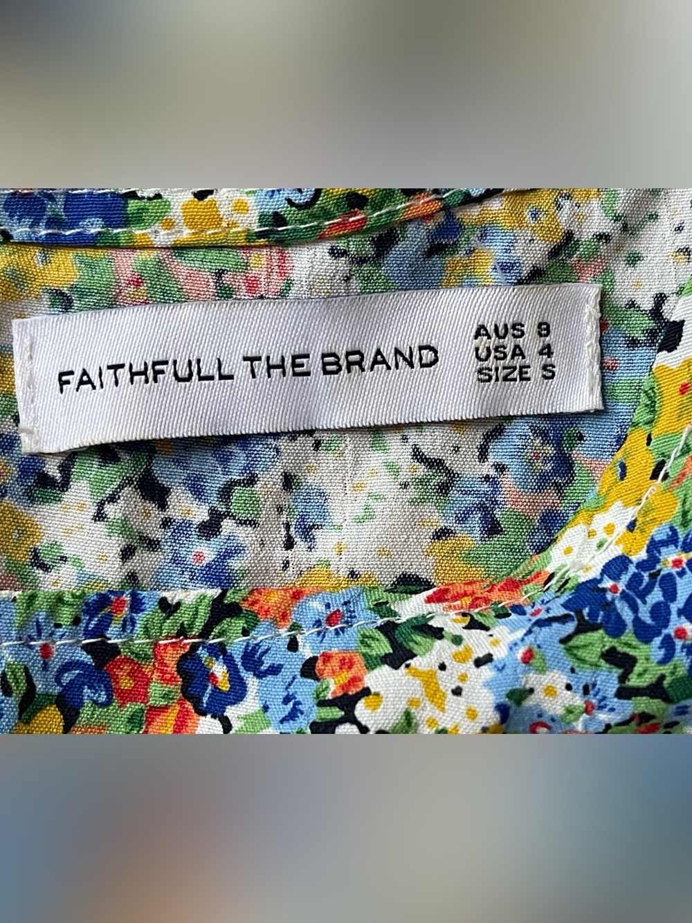 Faithfull The Brand Jeanette Dress Vionette Print Size US 4 Floral Mini Dress - Picture 6 of 13